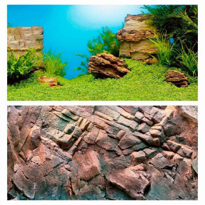 Декорація в акваріум Juwel Фон Poster 1 100x50 см (підводний ландшафт/скелі) (4022573862607)