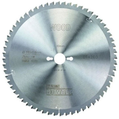 Диск пильний DeWALT EXTREME WORKSHOP, 305 х 30 мм, 60 z (АТВ) - 5 градусів (DT4260)