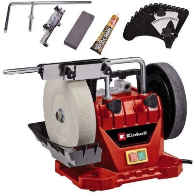 Точильний верстат Einhell TC-WG 200, вологого заточування, 125Вт диск 200х32мм, шкіряний диск 180х30мм (4418008)