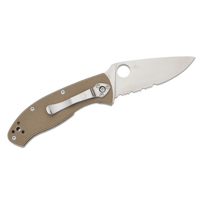Ніж Spyderco Tenacious M4 Serrated Brown G10 (C122GBNM4PS)