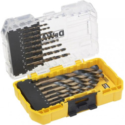 Набір свердл DeWALT по металу Black&amp;Gold HSS-G, 23 шт, кейс Tough Case (DT70729)