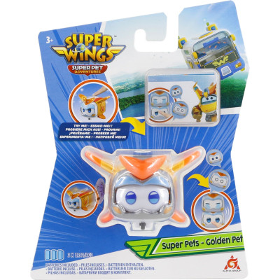 Фігурка Super Wings Super Pet Золотий Хлопчик улюбленець (Golden Boy pet), світло (EU770431)