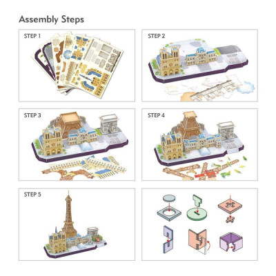 Пазл Cubic Fun City line Paris (MC254h)