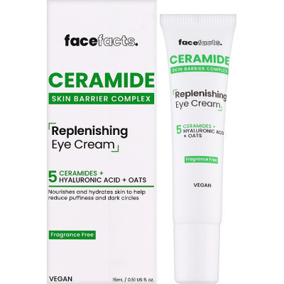 Крем для шкіри навколо очей Face Facts Ceramide Replenishing Eye Cream Відновлювальний з керамідами 15 мл (5031413928600)