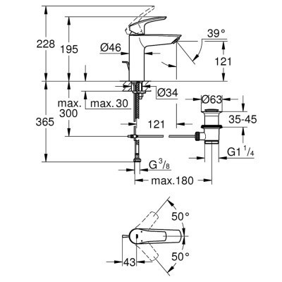 Змішувач Grohe M-Size Eurosmart New (23322003)