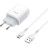 Зарядний пристрій HOCO C72A Glorious single port charger set(Type-C) White (6931474713018)