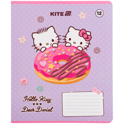 Зошит Kite Hello Kitty, 12 аркушів, клітинка (HK25-232-2)