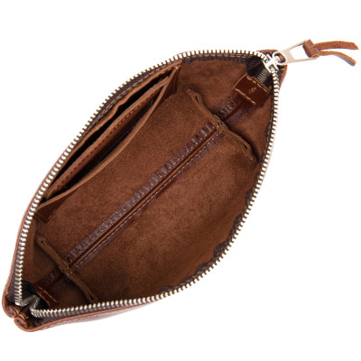 Косметичка Grande Pelle Зі шкіри Коричнева (11510)