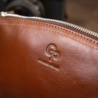 Косметичка Grande Pelle Зі шкіри Коричнева (11510)