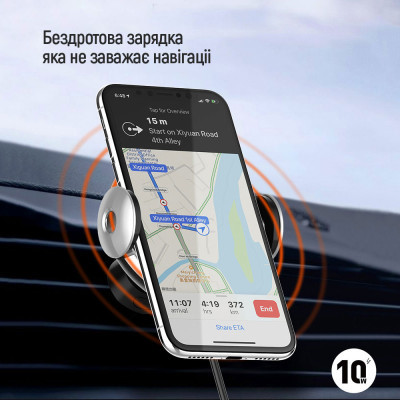 Універсальний автотримач ColorWay AutoSense Wireless Charger 2 15W Black (CW-CHAW036Q-BK)