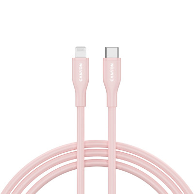 Дата кабель USB-C to Lightning 1.0m CLNM60 C-L 60W MFI Silicon Pink Canyon (CNS-CLNM60SC10PS)