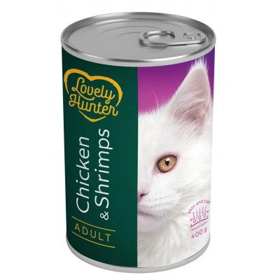 Консерви для котів Lovely Hunter Adult Chicken&amp;Shrimps 400 г (LHU45349)
