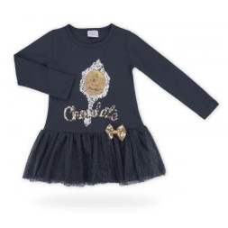 Плаття дитяче Breeze з мереживною спідницею &quot;Chocolate&quot; (9637-98G-blue)