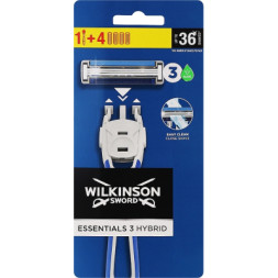 Бритва Wilkinson Sword Essentials 3 Hybrid 1+4 шт. (4027800513505)