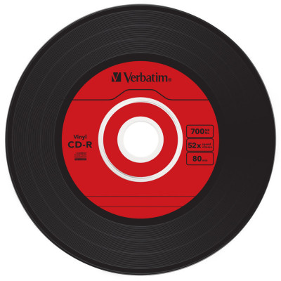 Диск CD Verbatim CD-R 700Mb 52x Slim case Vinyl AZO (43426)
