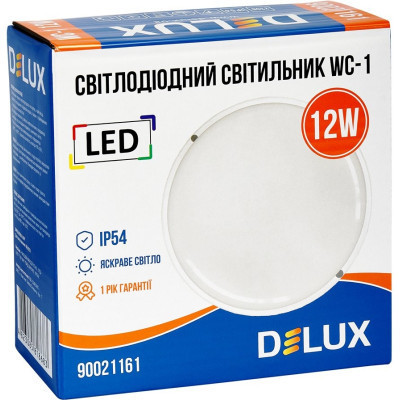 Світильник Delux WC-1 12 Вт 5000K IP54 (90021161)