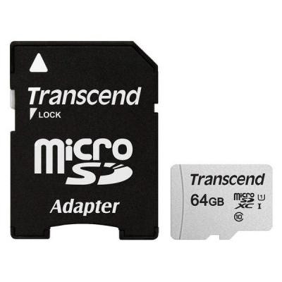 Карта пам&#039;яті Transcend 64GB microSDXC class 10 UHS-I U1 (TS64GUSD300S-A)