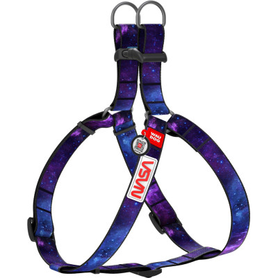 Шлея для собак WAUDOG Nylon з QR-паспортом &quot;NASA21&quot; S (4800-0148)
