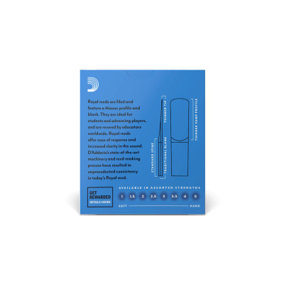 Тростина для саксофона D&#039;Addario Royal - Alto Sax #2.5 - 10 Pack (RJB1025)