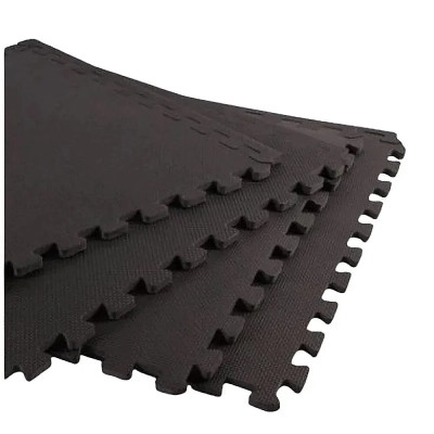 Килимок для фітнесу Toorx Interlocking 4 елементи 61х61х1,2 см Antracite (MAT-60) (931144)