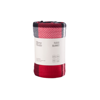Плед Ardesto Fleece клітинка червоно-чорна 130х160 см (ART0704PB)