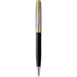 Ручка кулькова Parker SONNET 17 Metal &amp; Black Lacquer GT BP (68 132)