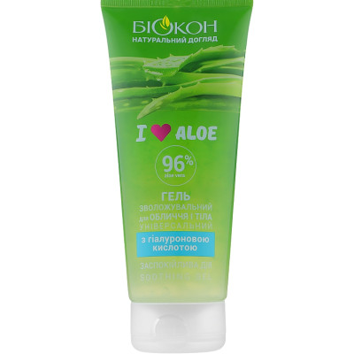 Гель для обличчя Біокон I Love Aloe Універсальний зволожувальний 200 мл (4823110301098)