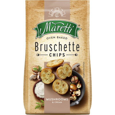 Сухарики Maretti Гриби зі сметаною 70 г (3800205875208)
