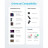 Дата кабель USB-C to USB-C 1.8m nylon 322 black Anker (A81F6G11)
