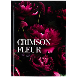 Книга записна Axent Crimson fleur А5, 96 аркушів, клітинка, тверда обкладинка (8459-4-A)