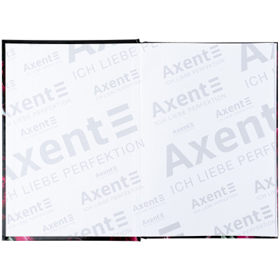 Книга записна Axent Crimson fleur А5, 96 аркушів, клітинка, тверда обкладинка (8459-4-A)