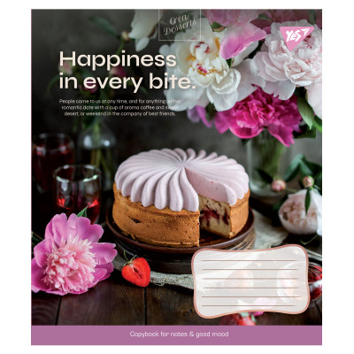 Зошит Yes А5 Desserts 96 аркушів, лінія (766506)