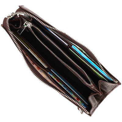 Сумка Bond Accessories З натуральної шкіри Коричнева (22048)