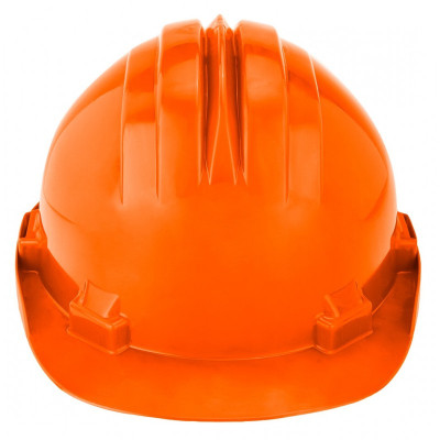 Каска захисна Neo Tools пластик поліпропілен HDPE, пряжка для регулювання, помаранчева (97-205)