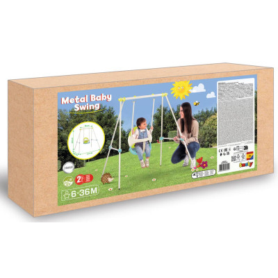 Гойдалка дитяча Smoby металева на опорах, 120 см (830304)
