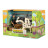 Фігурка Kids Team набір Ферма фермер, біло-чорна корова, плямисте біло-чорне теля (Q9899-X10_3)