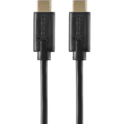 Дата кабель USB-C to USB-C 1.5m Black Hama (00086409)