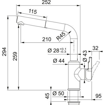 Змішувач Franke Urban Pull Out (115.0595.083)