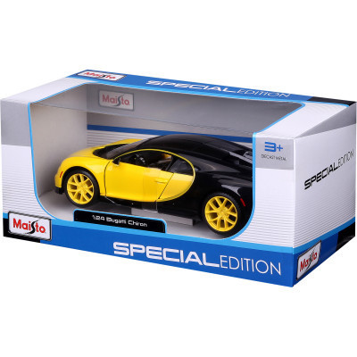 Машина Maisto Bugatti Chiron 1:24 Чорно-жовта (31514 black/yellow)