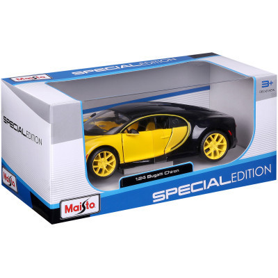 Машина Maisto Bugatti Chiron 1:24 Чорно-жовта (31514 black/yellow)