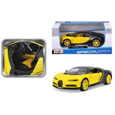 Машина Maisto Bugatti Chiron 1:24 Чорно-жовта (31514 black/yellow)