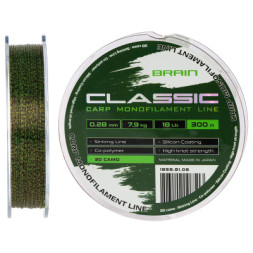 Волосінь Brain Classic Carp Line 3D (camo) 300m 0.28mm 18lb 7.9kg (1858.81.06)