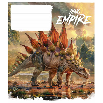 Зошит Школярик Dino empire 18 аркушів лінія (018-3490L)