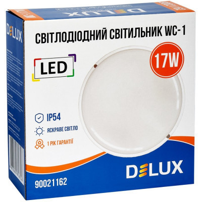 Світильник Delux WC-1 17 Вт 5000K IP54 (90021162)