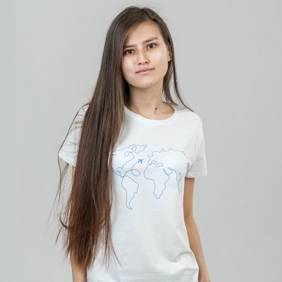 Футболка Sol&#039;s Pioneer Women World Map білий XL (03579102/104XL)