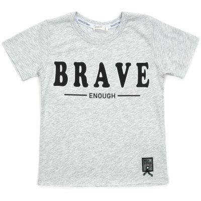 Футболка дитяча Breeze &quot;BRAVE&quot; (14351-134B-gray)