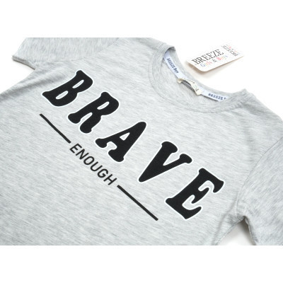 Футболка дитяча Breeze &quot;BRAVE&quot; (14351-134B-gray)