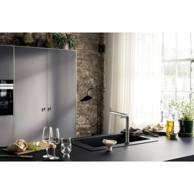 Змішувач Hansgrohe Aqittura M91 , під сталь (76804800)