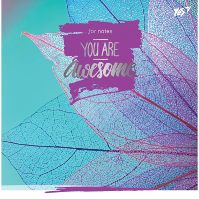 Блокнот Yes 150 * 150/64 л &quot;Leaves&quot; лінія (151512)