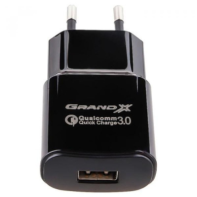 Зарядний пристрій Grand-X CH-550BM (Quick Charg QC3.0 Grand-X 3.6V-12V, 3A-1.5A + DC c (CH-550BM)